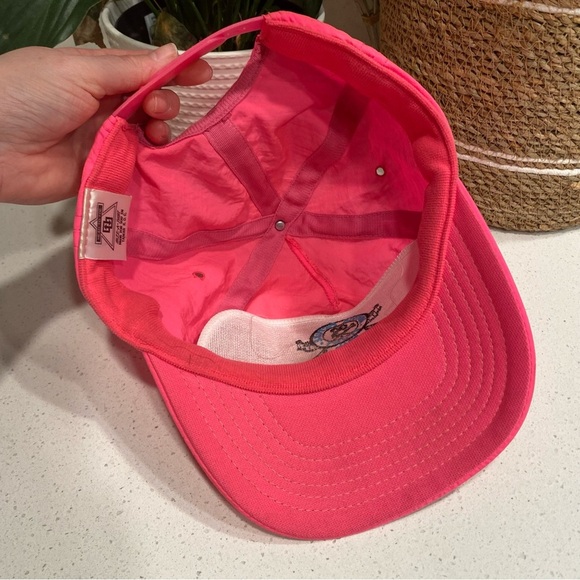 Vintage 90s SnapBack Hat Motion Picture Stunt Team Orlando Florida Hot Pink - Picture 5 of 7